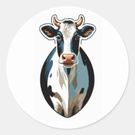 Adesivo Vaca leiteira encantadora - Fazenda russa