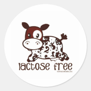 Adesivo Vaca livre de Brown da lactose
