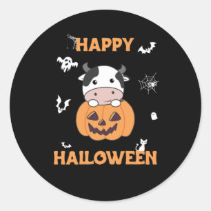 Adesivo Vaca Na Pumpkin Cuecas Feliz Dia das Bruxas