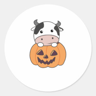 Adesivo Vaca Na Pumpkin Cuecas Feliz Dia das Bruxas