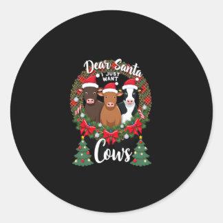 Adesivo Vaca Natal Querido Papai Noel Eu Só Quero Vacas En