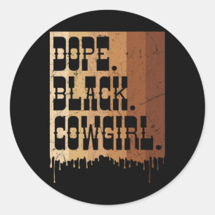 Adesivo Vaca Negra Droga Cowgirl Melanina Rodeio Africano