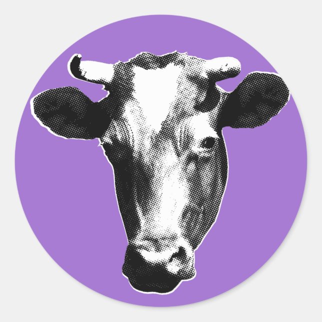 Adesivo Vaca Pop Art (Frente)