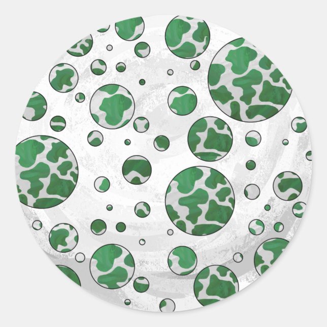 Adesivo Vaca pota verde e Impressão branco (Frente)