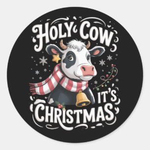 Adesivo Vaca Sagrada É Natal Amante de Vaca Engraçada Anim