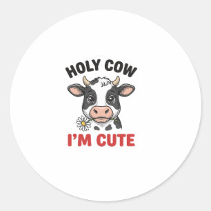 Adesivo Vaca Sagrada Eu Sou Fofa Vaca Engraçada Desenho Vi
