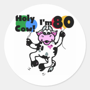 Adesivo Vaca santamente eu sou 80 camisetas e presentes