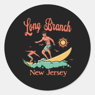 Adesivo Vacacionista de Nova Jersey Long Branch Nj Praia d