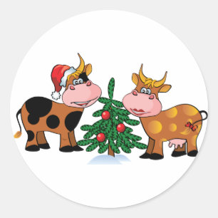 Adesivo Vacas do Natal