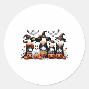 Adesivo Vacas-fantasma engraçadas Vacas-do-dia-das-bruxas