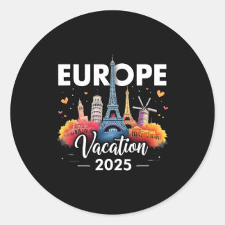 Adesivo Vacation Souvenir Europe 2025 Trip Summer Travel F