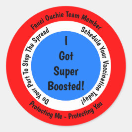 Adesivo Vacinação Fauci Ouchie Eu Fiquei Super Boosted