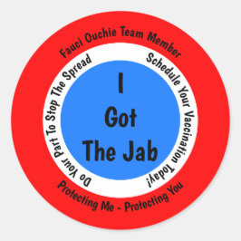 Adesivo Vacinação Fauci Ouchie Eu Peguei O Jab
