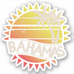 Adesivo Vacinação Retro Bahamas Sticker Vintage Cruise