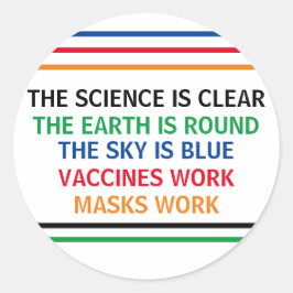 Adesivo Vacinas Trabalham Máscaras Trabalhando Prova Cient