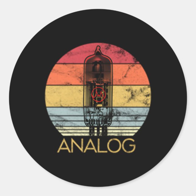 Adesivo Vácuo Tubo Analógico Válvula De Áudio Amp Hi Fi Ou (Frente)