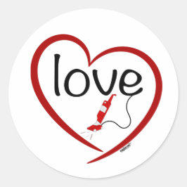 Adesivo Vacuum Love Classic Round Sticker