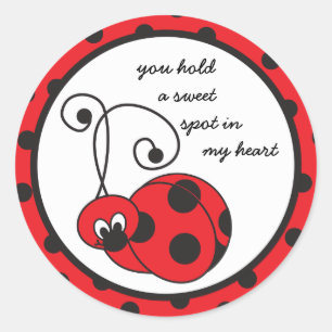 Adesivo Vadia da Itty Ladybug "Obrigado" Sticker