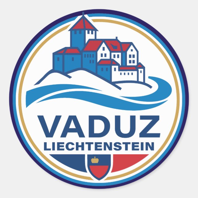 Adesivo Vaduz Liechtenstein Europa (Frente)