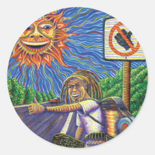 Adesivo Vagabundo de Hitchiking