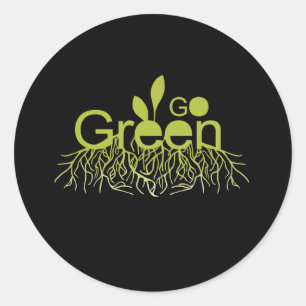Adesivo Vai o t-shirt verde/t-shirt do Dia da Terra