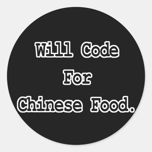 Adesivo vai programar por comida chinesa (Frente)