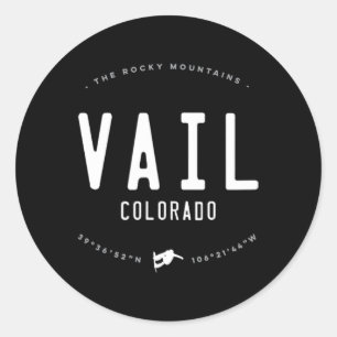 Adesivo Vail Colorado Graphic - Vintage Snowboard com Dor
