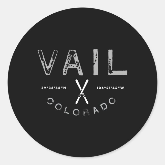 Adesivo Vail Colorado Ski (Frente)