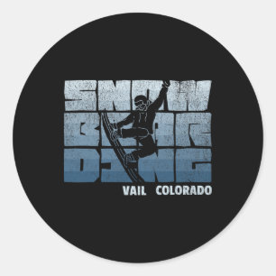 Adesivo Vail Colorado Snowboard Resort Legal Vintage Sno