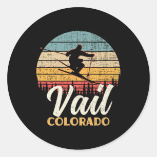 Adesivo Vail Skiing Colorado Vintage Mountain Ski