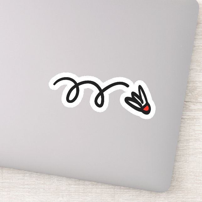 Adesivo Vaivém de Badminton contamina vinil (Detalhe)