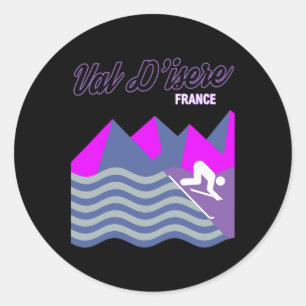 Adesivo Val D'isere French Alps France Ski Resort Snowboar