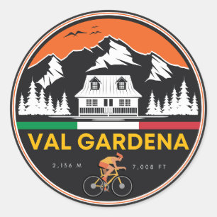 Adesivo val gardena passeio de bicicleta italiano