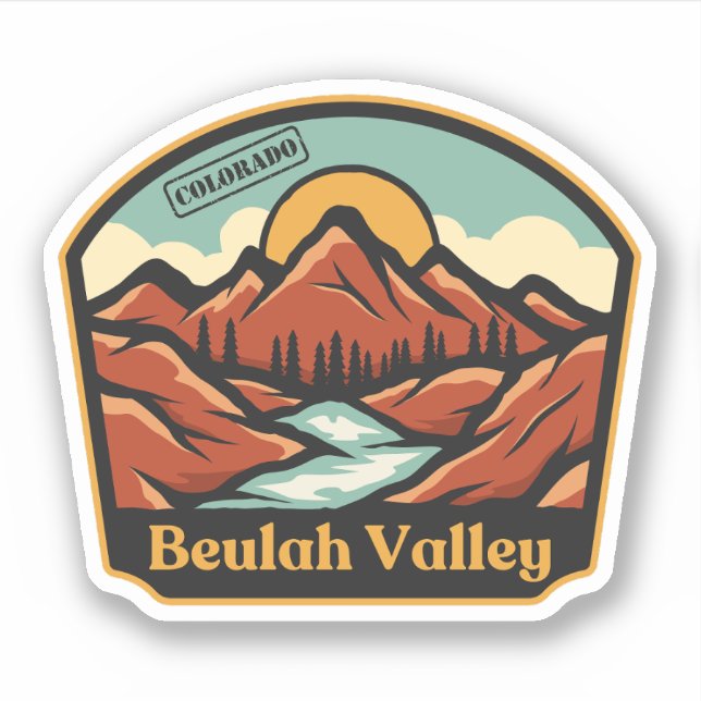 Adesivo Vale de Beulah, Colorado (Frente)