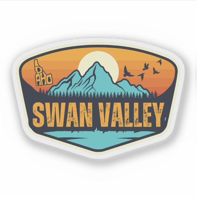 Adesivo Vale do Cisne, Idaho (Frente)