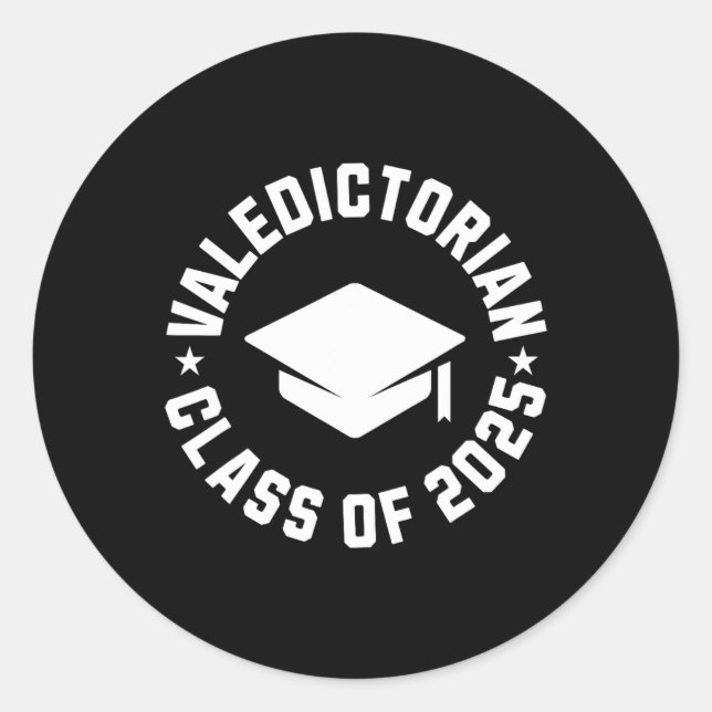 Adesivo Valedictorian Cl De Graduação De 2025 (Frente)