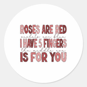 Adesivo Valentim Engraçado Eu Tenho 5 Dedos O Do Meio É