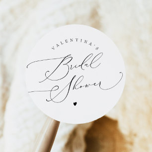 Adesivo VALENTINA Elegante Script Minimalista para Chá de 