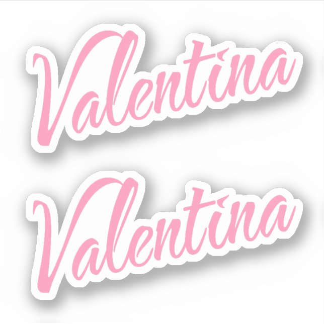 Adesivo Valentina name x2 (Frente)