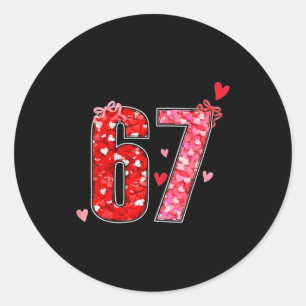 Adesivo Valentine 67 Seis Sete Dito Engraçado Meme Viral