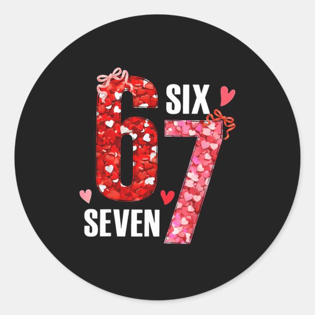 Adesivo Valentine 67 Six Seven Rose Hearts Bow Valentine’s (Frente)