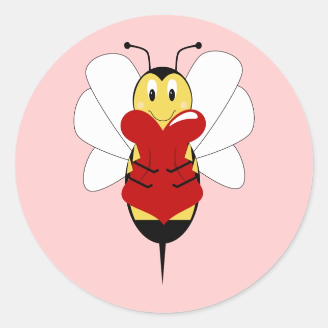 Adesivo Valentine Bumble Bee Sticker (Frente)