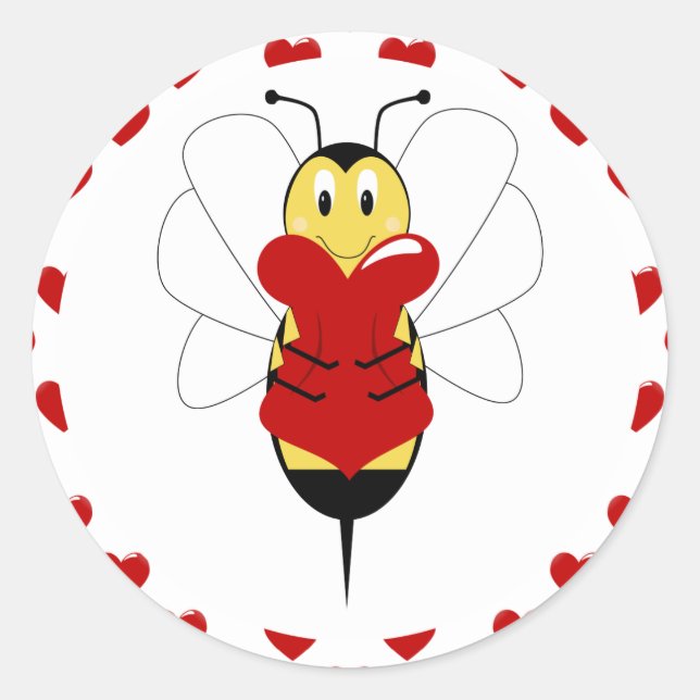Adesivo Valentine Bumble Bee Sticker (Frente)