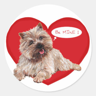 Adesivo Valentine Cairn Terrier diz Seja Meu!