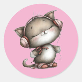 Adesivo Valentine Cute Cat 3 Inch Sticker – Love Design