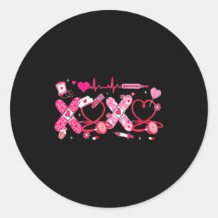 Adesivo Valentine Enfermeira Xoxo Estetoscópio Rn Pct Cna