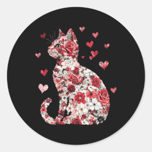 Adesivo Valentine Gato Coração - Feliz Meowentines