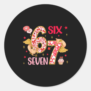 Adesivo Valentine Grunge 67 Dito Engraçado Seis Sete Valen