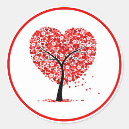 Adesivo Valentine Heart Tree Floral Sticker