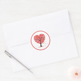 Adesivo Valentine Heart Tree Floral Sticker 